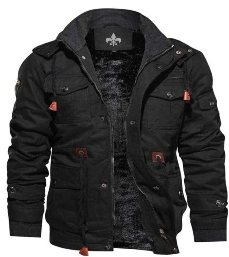 Stoere heren pilotenjas met warme fleece voering.