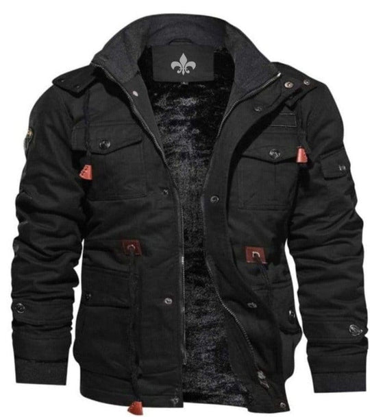 Stoere heren pilotenjas met warme fleece voering.