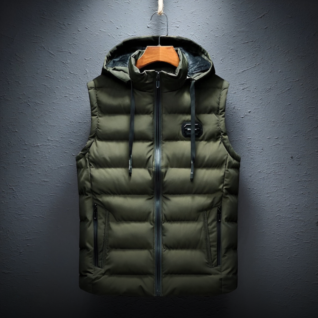 Stijlvolle bodywarmer geschikt voor koude dagen.
