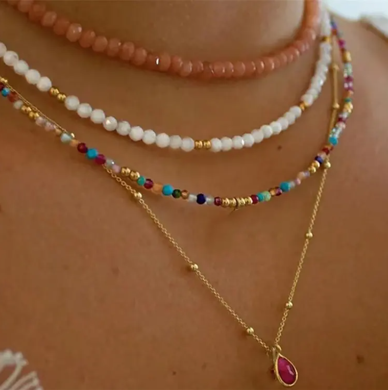 Mina - Charmante geschichtete Halsketten-Set für einen eleganten Look