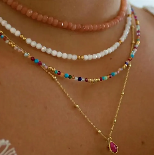 Mina - Charming Layered Necklace Set For An Elegant Look