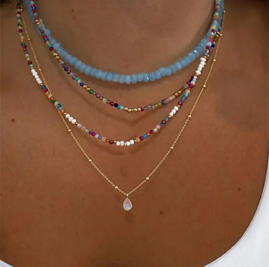 Mina - Charming Layered Necklace Set For An Elegant Look