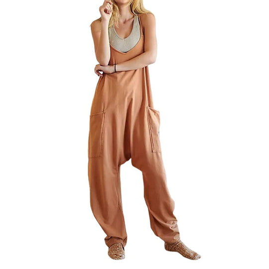 SimpliciFit - Tuta minimalista con scollo a V per donna