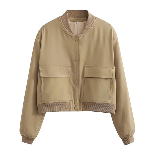 Noa | Giacca bomber oversize da donna | Blu scuro