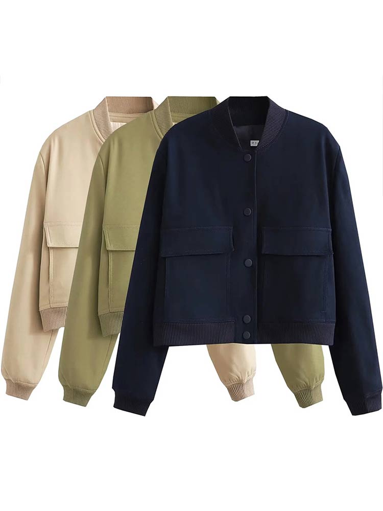 Noa | Giacca bomber oversize da donna | Blu scuro