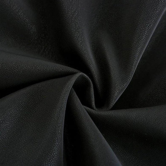 Travis - Elegante giacca da motociclista in pelle nera a righe rosse