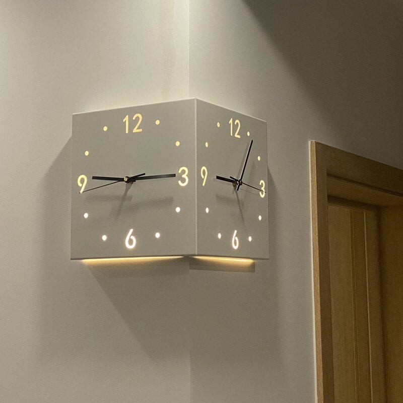 Vesper | Double-sided wall clock | White