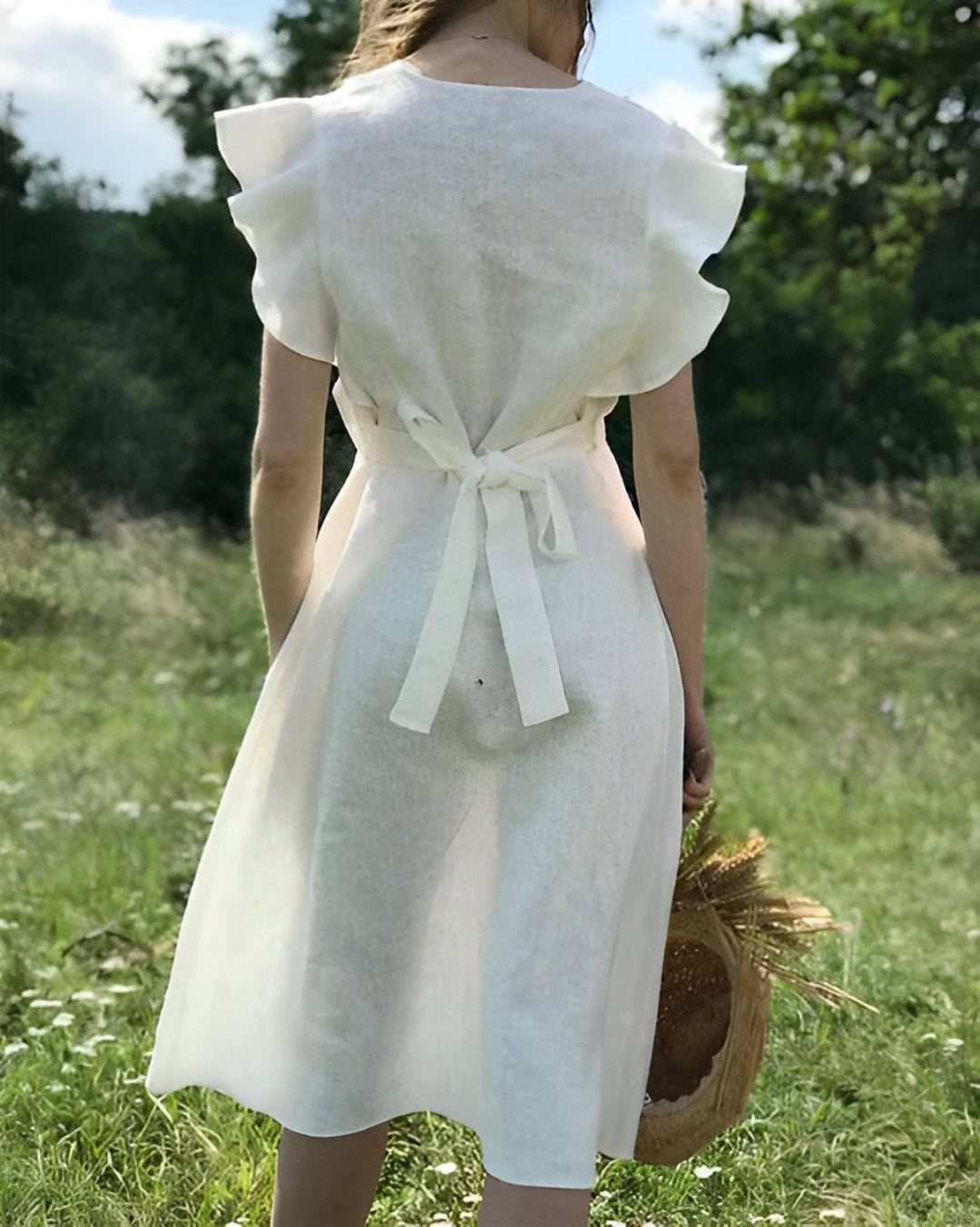 Dianna - Abito senza maniche con scollo a V profondo e dettagli con bottoni
