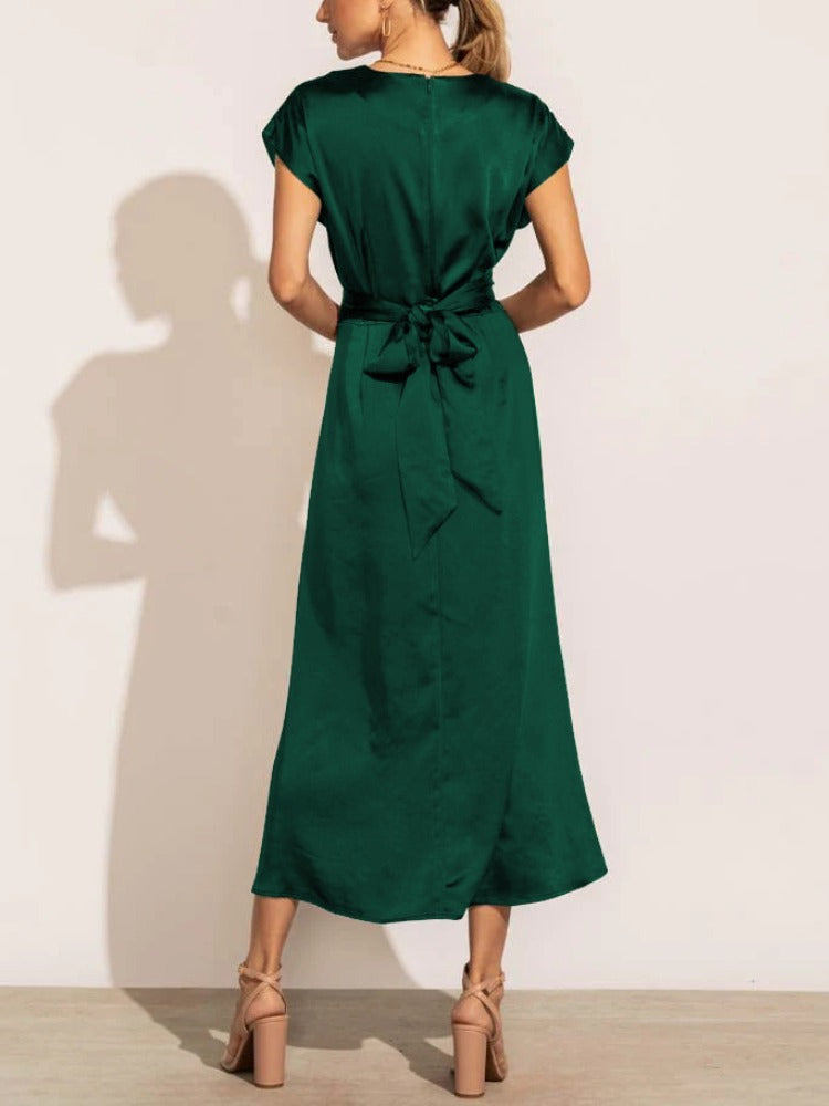 Cloe | Elegantes Maxikleid mit Wickeloptik