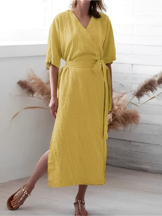 Jane - Wickelkleid mit V-Ausschnitt und Gürtel