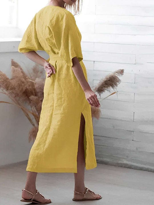 Jane - Wickelkleid mit V-Ausschnitt und Gürtel