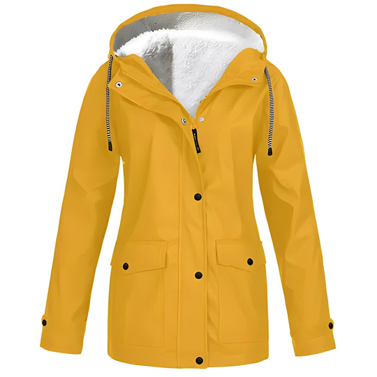 Lara - Waterproof Women's Raincoat with Fleece Lining and Hood