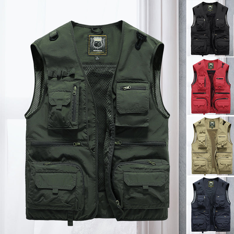 Lars Multifunctioneel outdoorvest ontworpen voor avontuurlijke activiteiten.
