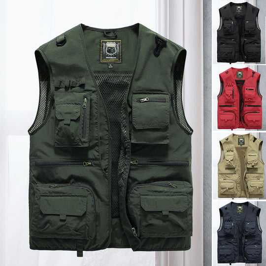 Lars Multifunctioneel outdoorvest ontworpen voor avontuurlijke activiteiten.
