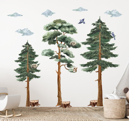 Dreamwood | Adesivo murale bosco magico per cameretta | Gioioso e suggestivo