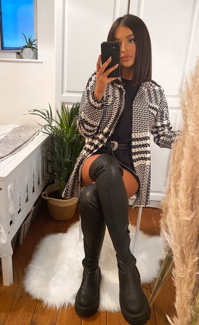 Sophia - Giacca Oversize a Quadri per Donna