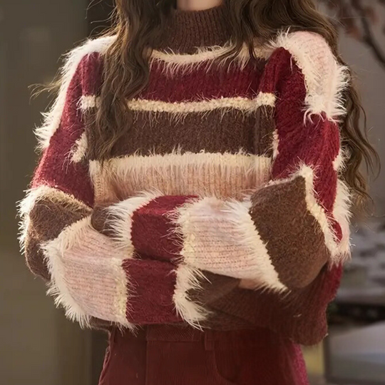Sophia | Maglione a righe da donna | Rosso