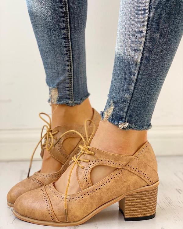 Sana - Vintage lace-up shoes for women