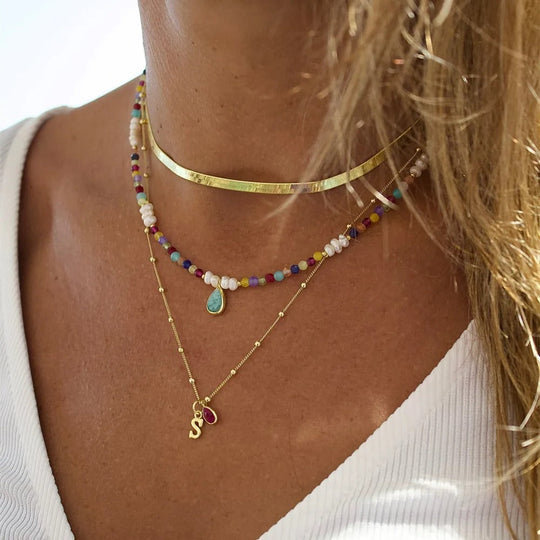 Mina - Charming Layered Necklace Set For An Elegant Look