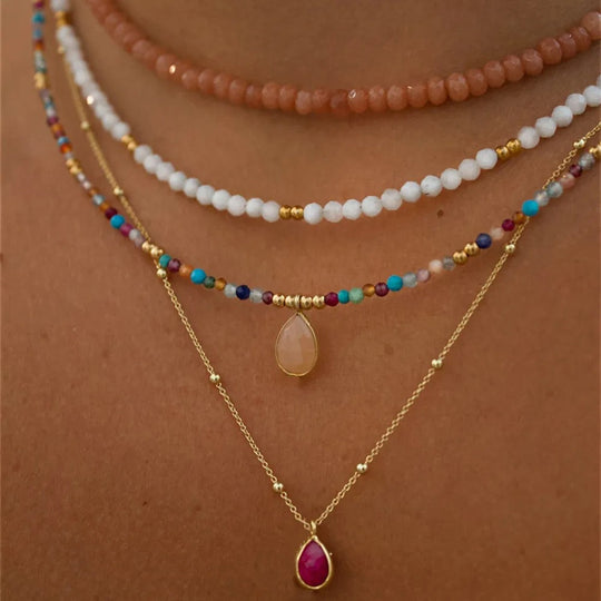 Mina - Charming Layered Necklace Set For An Elegant Look