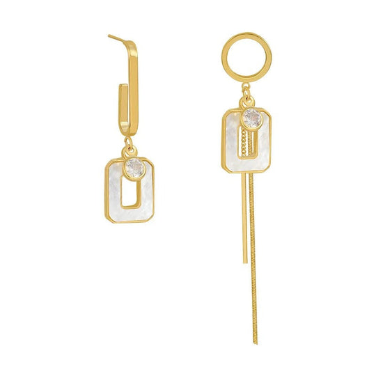 Lina - Chic geometric earrings with modern elegance