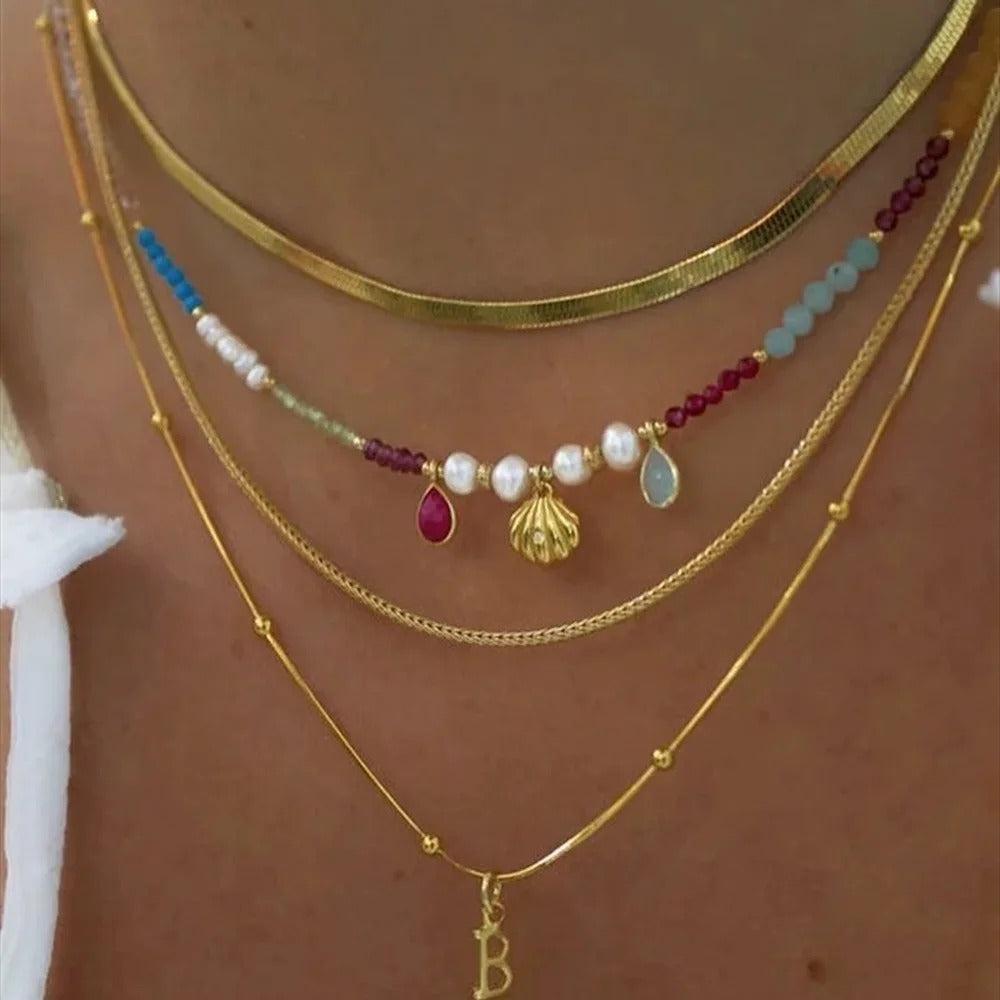 Mina - Charming Layered Necklace Set For An Elegant Look