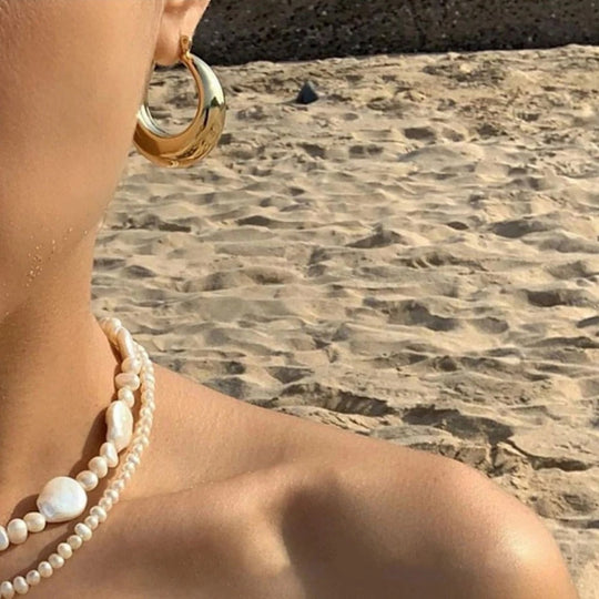 Mia - Eleganti, orecchini a cerchio appariscenti con stile senza tempo per ogni giorno