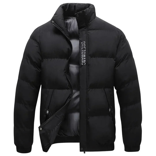 Winddichte winterjas voor heren met een stevige ritssluiting.