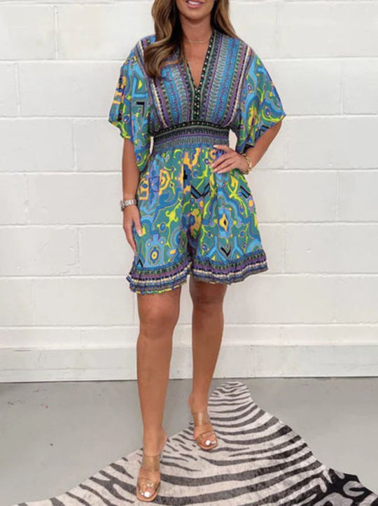 Elina - Colorful jumpsuit with wide sleeve