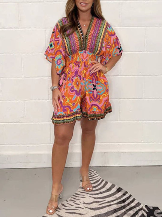 Elina - Colorful jumpsuit with wide sleeve