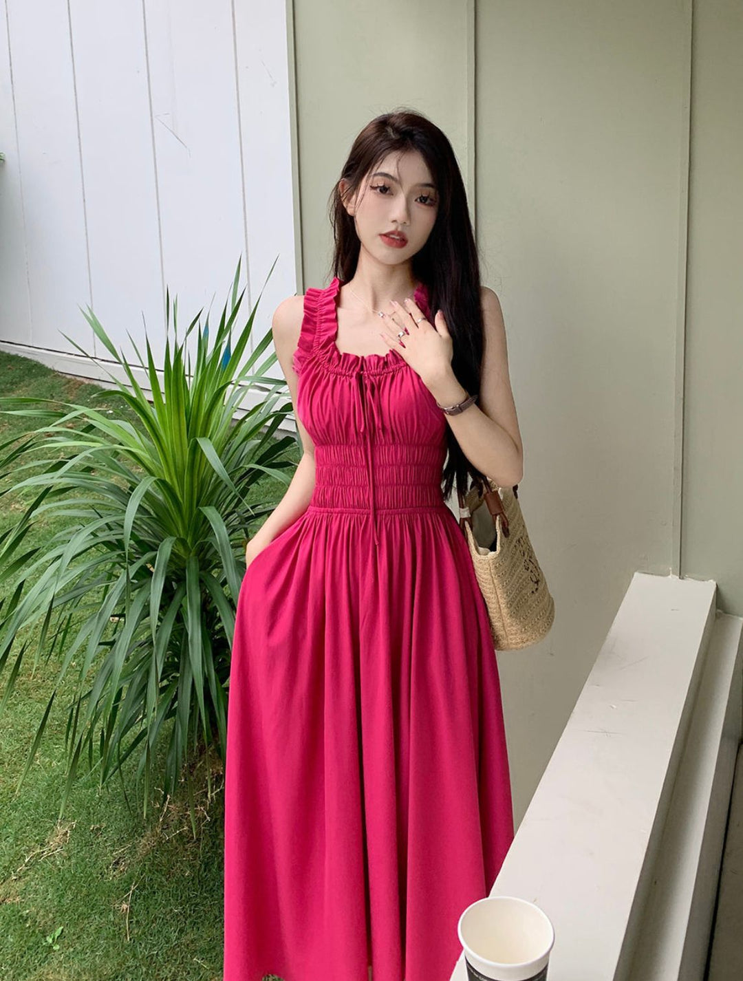 Ivana - Elegant Maxi Dress with Smocked Bodice