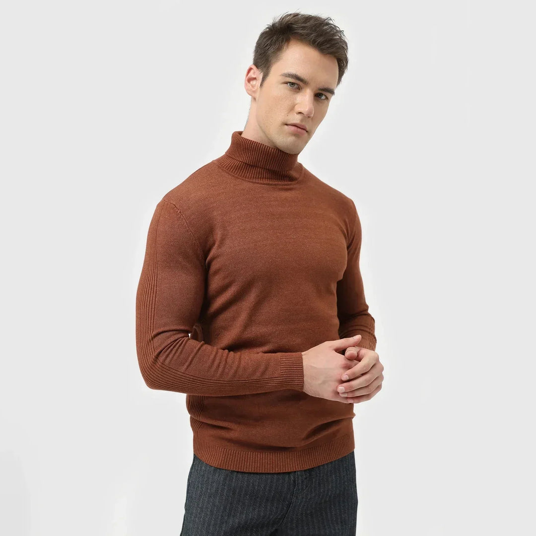 Nolan | Maglione a collo alto da uomo | Khaki