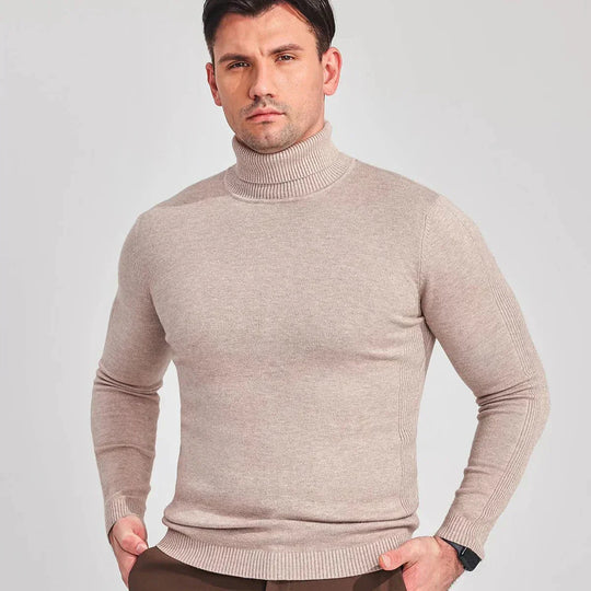 Nolan | Maglione a collo alto da uomo | Khaki