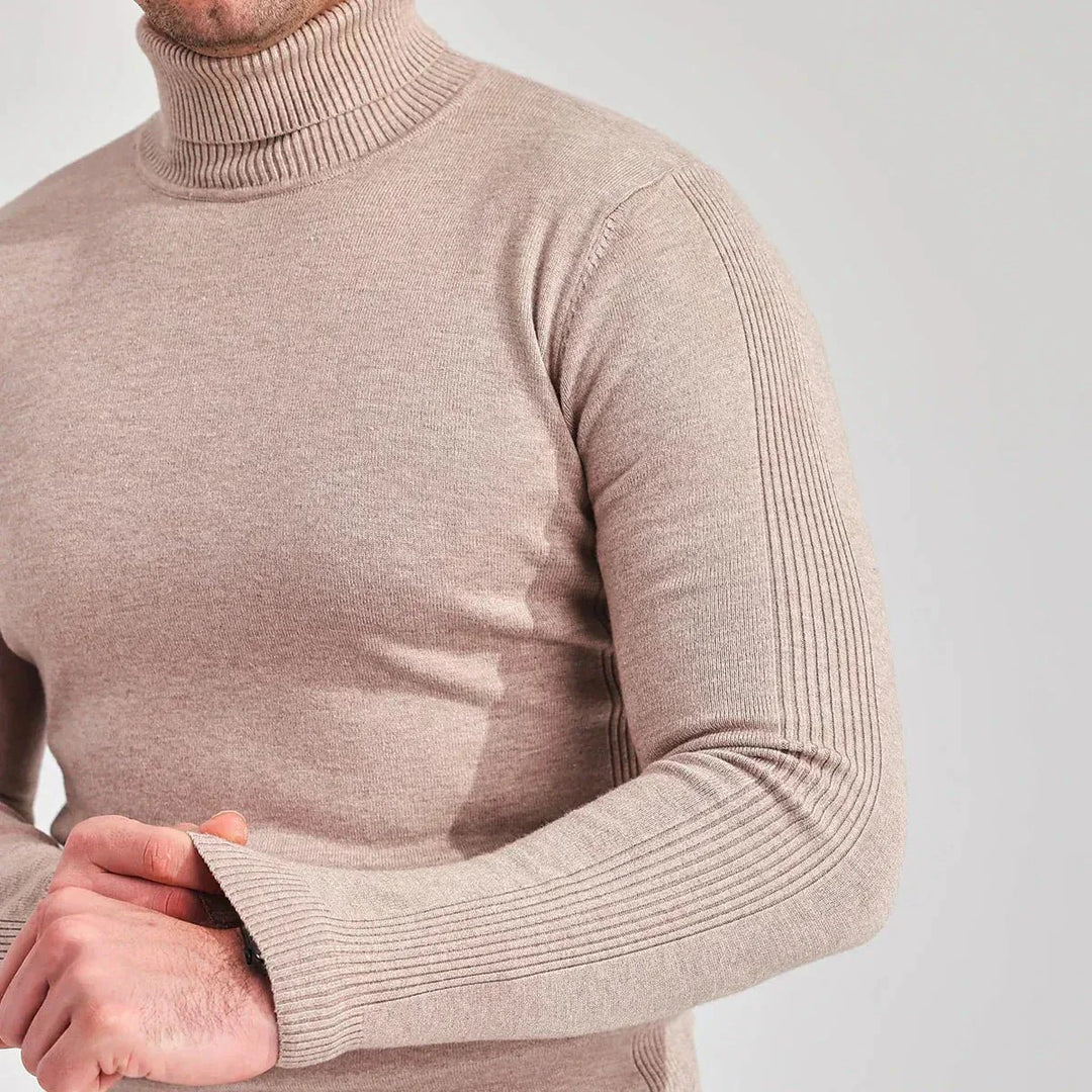 Nolan | Maglione a collo alto da uomo | Khaki