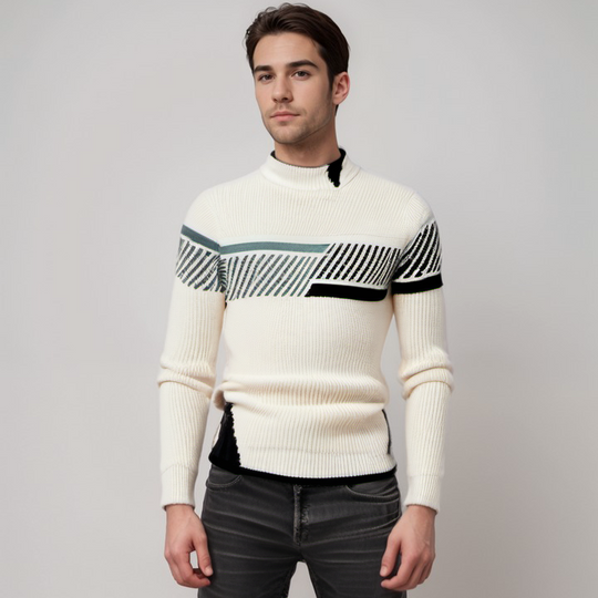 Ezra | Maglione Heren a Maglia | Beige