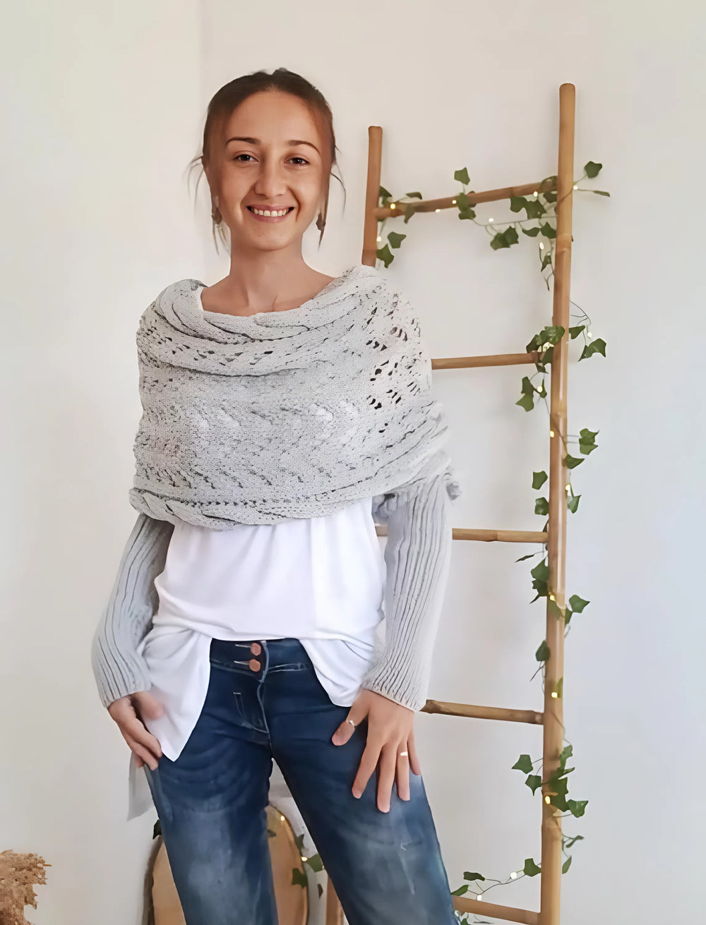 Modische Off-Shoulder Pullover