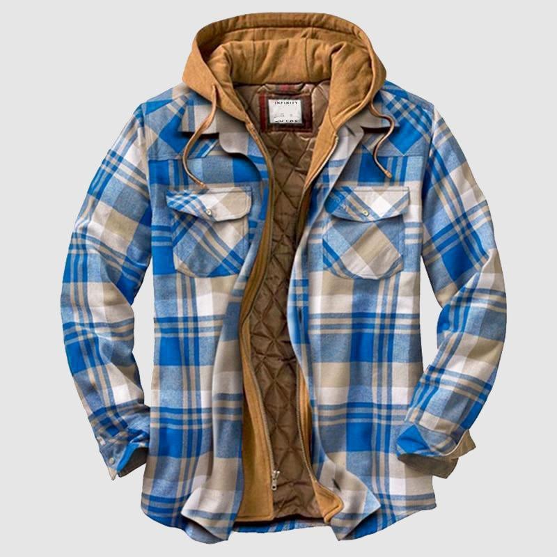 Herenjas Jack met capuchon en gewatteerde voering, perfect voor winterse activiteiten.