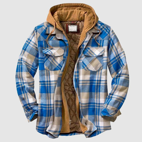 Herenjas Jack met capuchon en gewatteerde voering, perfect voor winterse activiteiten.