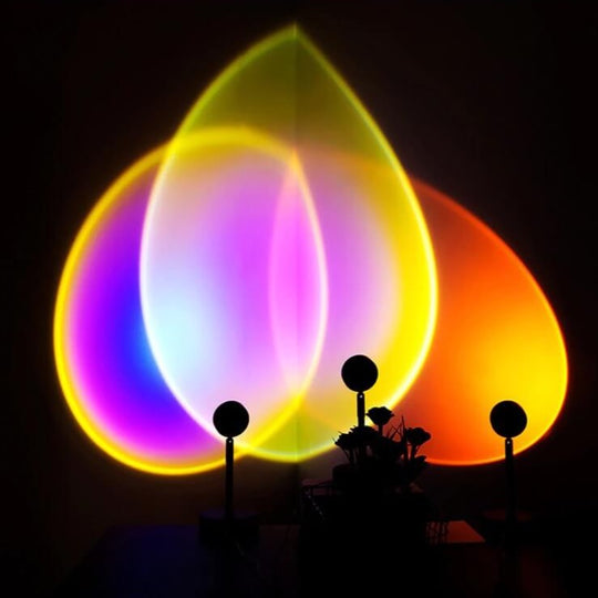 Moderne projectie lamp met kleurrijke verlichting voor een unieke ambiance.