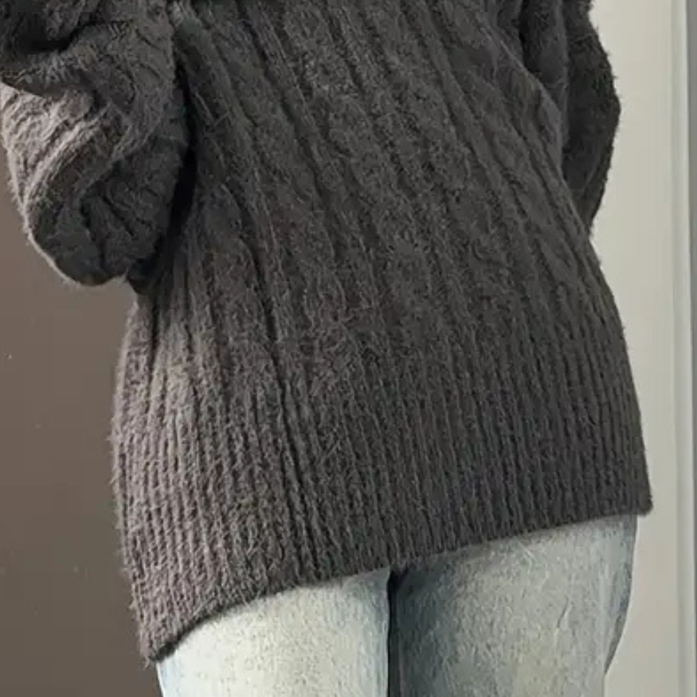 Elvira | Women's Off-Shoulder Sweater | Grey